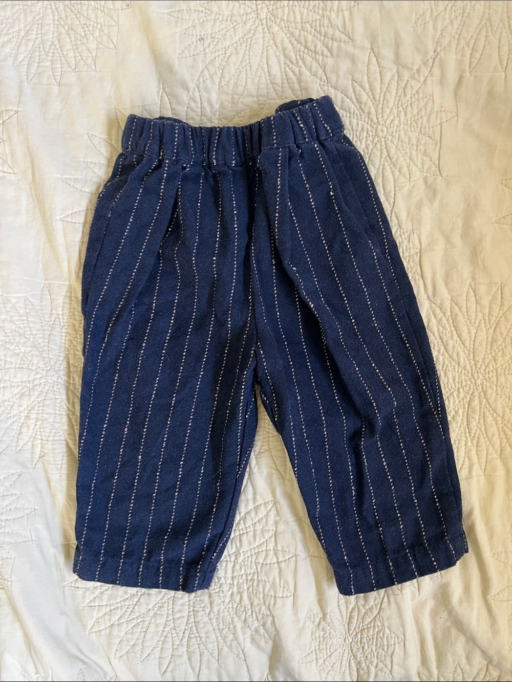 Zara Baby! Dark Navy Blue Pinstripe Kids Casual Bottoms